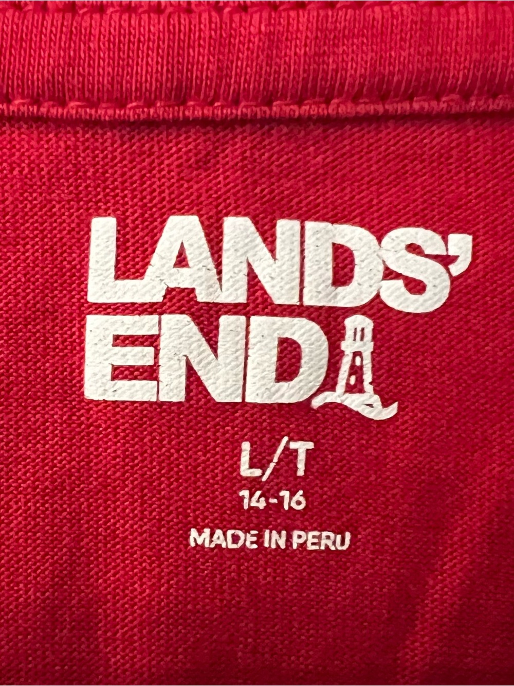 4 Lands' End Long-Sleeved V-Neck Tees - Black/Red/Navy/Purple - Picture 5 of 12